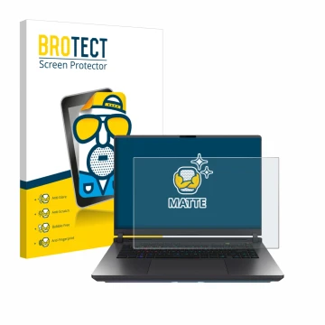 Parte frontale di una confezione del prodotto con il logo del marchio BROTECT. Accanto è raffigurato il dispositivo ASUS ROG S