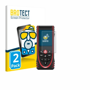 Parte frontale di una confezione del prodotto con il logo del marchio BROTECT. Accanto è raffigurato il dispositivo Leica DIST