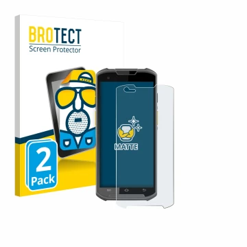 Parte frontale di una confezione del prodotto con il logo del marchio BROTECT. Accanto è raffigurato il dispositivo Newland MT