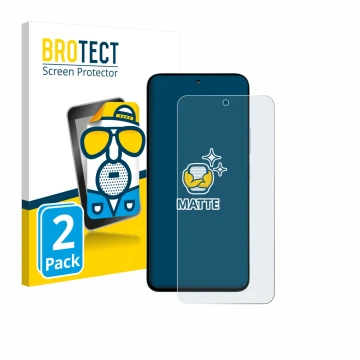 Parte frontale di una confezione del prodotto con il logo del marchio BROTECT. Accanto è raffigurato il dispositivo Xiaomi Poc