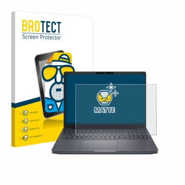 Parte frontale di una confezione del prodotto con il logo del marchio BROTECT. Accanto è raffigurato il dispositivo Dell Pro M