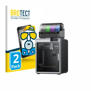 Parte frontale di una confezione del prodotto con il logo del marchio BROTECT. Accanto è raffigurato il dispositivo Creality K