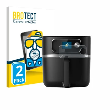 Parte frontale di una confezione del prodotto con il logo del marchio BROTECT. Accanto è raffigurato il dispositivo Philips Ai