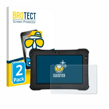 Parte frontale di una confezione del prodotto con il logo del marchio BROTECT. Accanto è raffigurato il dispositivo Zebra XSla
