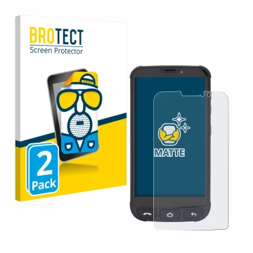 Parte frontale di una confezione del prodotto con il logo del marchio BROTECT. Accanto è raffigurato il dispositivo Olympia Ne