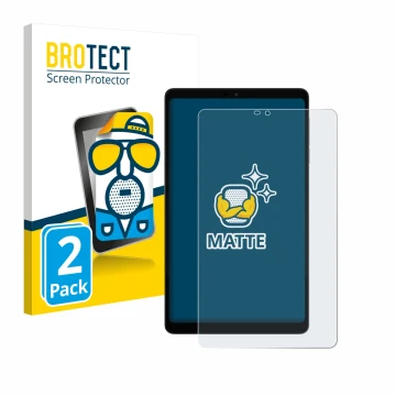 Parte frontale di una confezione del prodotto con il logo del marchio BROTECT. Accanto è raffigurato il dispositivo Alldocube 