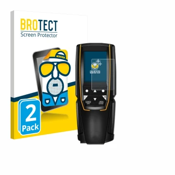 Parte frontale di una confezione del prodotto con il logo del marchio BROTECT. Accanto è raffigurato il dispositivo Testo 310 