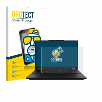 Parte frontale di una confezione del prodotto con il logo del marchio BROTECT. Accanto è raffigurato il dispositivo XMG Apex 1