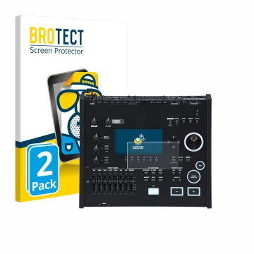 Parte frontale di una confezione del prodotto con il logo del marchio BROTECT. Accanto è raffigurato il dispositivo Roland V71