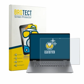 Parte frontale di una confezione del prodotto con il logo del marchio BROTECT. Accanto è raffigurato il dispositivo HP OmniBoo