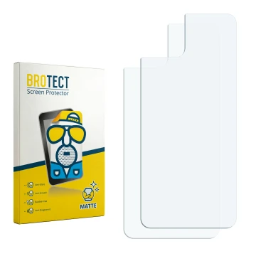 Parte frontale di una confezione del prodotto con il logo del marchio BROTECT. Accanto si trova la protezione per lo schermo c