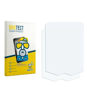 Parte frontale di una confezione del prodotto con il logo del marchio BROTECT. Accanto si trova la protezione per lo schermo c