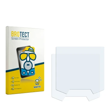 Parte frontale di una confezione del prodotto con il logo del marchio BROTECT. Accanto si trova la protezione per lo schermo c