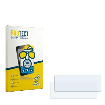 Parte frontale di una confezione del prodotto con il logo del marchio BROTECT. Accanto si trova la protezione per lo schermo c