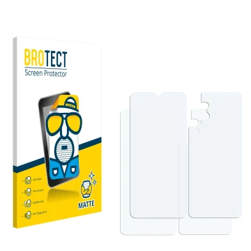 Parte frontale di una confezione del prodotto con il logo del marchio BROTECT. Accanto si trova la protezione per lo schermo c