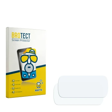 Parte frontale di una confezione del prodotto con il logo del marchio BROTECT. Accanto si trova la protezione per lo schermo c