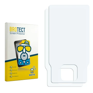 Parte frontale di una confezione del prodotto con il logo del marchio BROTECT. Accanto si trova la protezione per lo schermo c