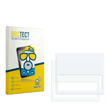 Parte frontale di una confezione del prodotto con il logo del marchio BROTECT. Accanto si trova la protezione per lo schermo c