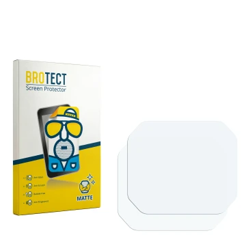 Parte frontale di una confezione del prodotto con il logo del marchio BROTECT. Accanto si trova la protezione per lo schermo c