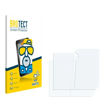 Parte frontale di una confezione del prodotto con il logo del marchio BROTECT. Accanto si trova la protezione per lo schermo c