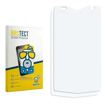 Parte frontale di una confezione del prodotto con il logo del marchio BROTECT. Accanto si trova la protezione per lo schermo c