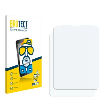Parte frontale di una confezione del prodotto con il logo del marchio BROTECT. Accanto si trova la protezione per lo schermo c