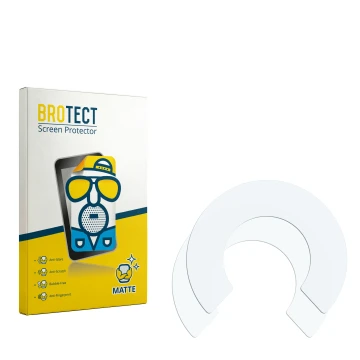 Parte frontale di una confezione del prodotto con il logo del marchio BROTECT. Accanto si trova la protezione per lo schermo c