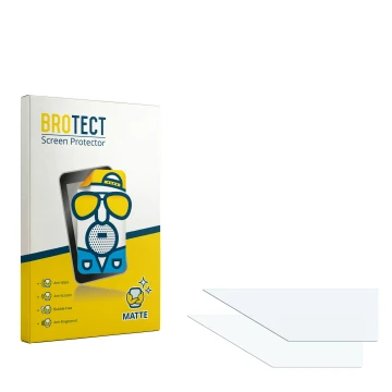 Parte frontale di una confezione del prodotto con il logo del marchio BROTECT. Accanto si trova la protezione per lo schermo c