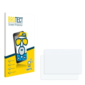 Parte frontale di una confezione del prodotto con il logo del marchio BROTECT. Accanto si trova la protezione per lo schermo c