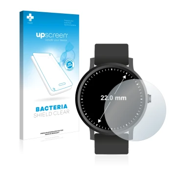 Parte frontale di una confezione del prodotto con il logo del marchio upscreen. Accanto è raffigurato il dispositivo Orologi (