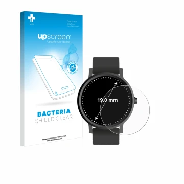 Parte frontale di una confezione del prodotto con il logo del marchio upscreen. Accanto è raffigurato il dispositivo Orologi (