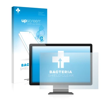 Parte frontale di una confezione del prodotto con il logo del marchio upscreen. Accanto è raffigurato il dispositivo con la re