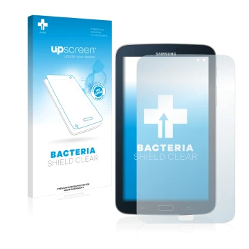 Parte frontale di una confezione del prodotto con il logo del marchio upscreen. Accanto è raffigurato il dispositivo Samsung G