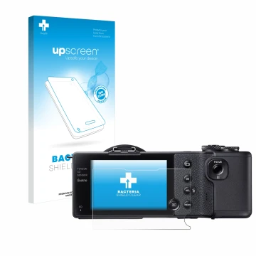 Parte frontale di una confezione del prodotto con il logo del marchio upscreen. Accanto è raffigurato il dispositivo Sigma dp2