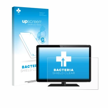 Parte frontale di una confezione del prodotto con il logo del marchio upscreen. Accanto è raffigurato il dispositivo con la re