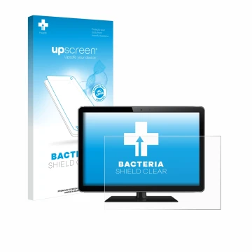 Parte frontale di una confezione del prodotto con il logo del marchio upscreen. Accanto è raffigurato il dispositivo con la re