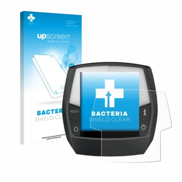Parte frontale di una confezione del prodotto con il logo del marchio upscreen. Accanto è raffigurato il dispositivo Bosch Int