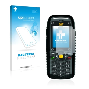 Parte frontale di una confezione del prodotto con il logo del marchio upscreen. Accanto è raffigurato il dispositivo Caterpill