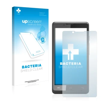 Parte frontale di una confezione del prodotto con il logo del marchio upscreen. Accanto è raffigurato il dispositivo Archos 40