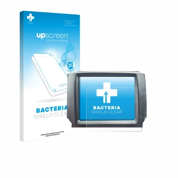 Parte frontale di una confezione del prodotto con il logo del marchio upscreen. Accanto è raffigurato il dispositivo Uconnect 