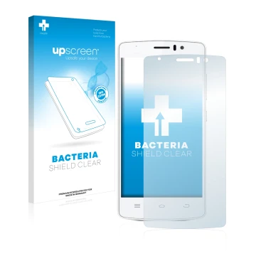 Parte frontale di una confezione del prodotto con il logo del marchio upscreen. Accanto è raffigurato il dispositivo THL 4000 