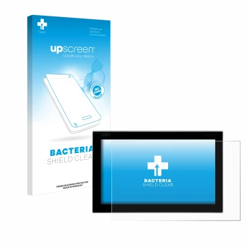 Parte frontale di una confezione del prodotto con il logo del marchio upscreen. Accanto è raffigurato il dispositivo Siemens S