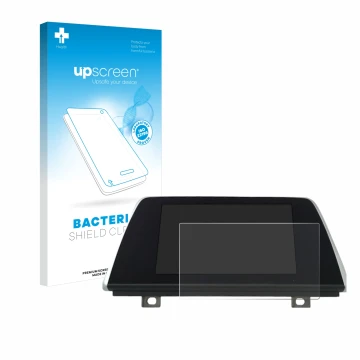 Parte frontale di una confezione del prodotto con il logo del marchio upscreen. Accanto è raffigurato il dispositivo BMW Profe