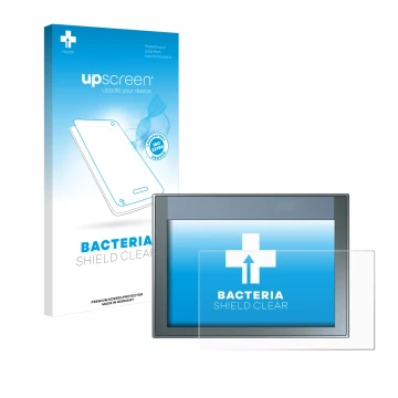 Parte frontale di una confezione del prodotto con il logo del marchio upscreen. Accanto è raffigurato il dispositivo Siemens S