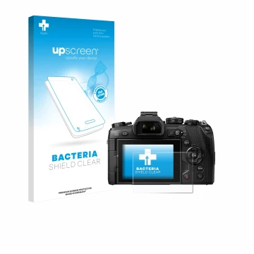 Parte frontale di una confezione del prodotto con il logo del marchio upscreen. Accanto è raffigurato il dispositivo Olympus O