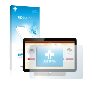 Parte frontale di una confezione del prodotto con il logo del marchio upscreen. Accanto è raffigurato il dispositivo Aopen eTI