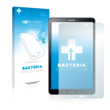 Parte frontale di una confezione del prodotto con il logo del marchio upscreen. Accanto è raffigurato il dispositivo Samsung G