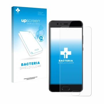 Parte frontale di una confezione del prodotto con il logo del marchio upscreen. Accanto è raffigurato il dispositivo Huawei P1