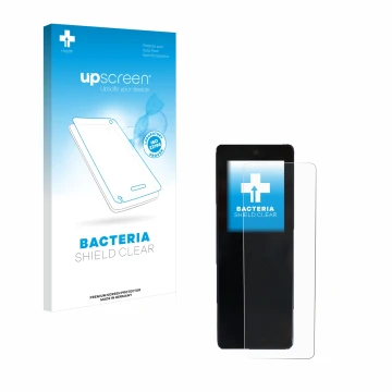 Parte frontale di una confezione del prodotto con il logo del marchio upscreen. Accanto è raffigurato il dispositivo Stromer S