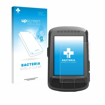 Parte frontale di una confezione del prodotto con il logo del marchio upscreen. Accanto è raffigurato il dispositivo Wahoo Ele